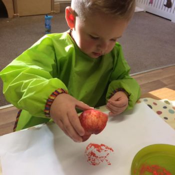 Pumpkin Printing At Little Owls Day Nursery (1)