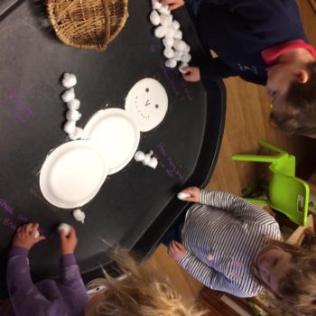 Little Owls Creating A Snowman (1)