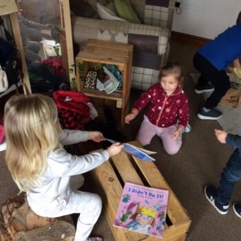 Playing Libraries At Little Owls Pre School In Norfolk (2)