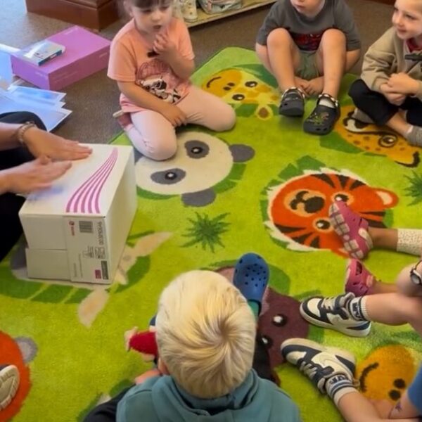 Our First Phonics Session of the New School Year! Children playing on a mat